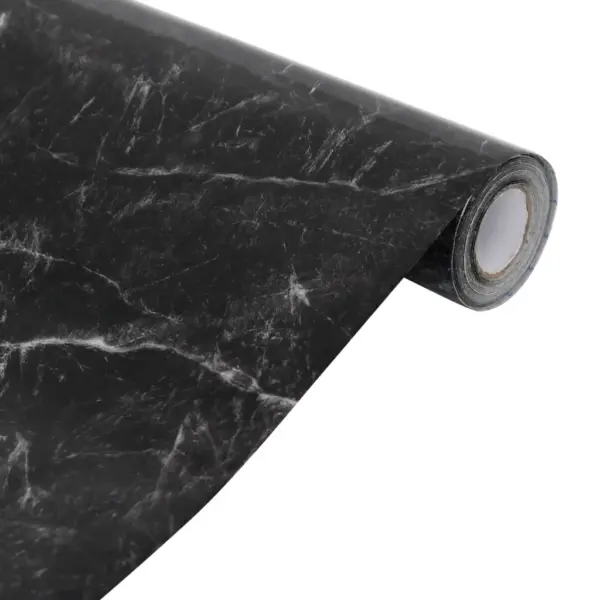 Isekleepuv mööblikile musta marmorimustriga, PVC, 90 x 500 cm – 6