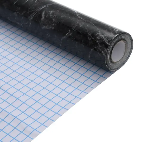 Isekleepuv mööblikile musta marmorimustriga, PVC, 90 x 500 cm – 7