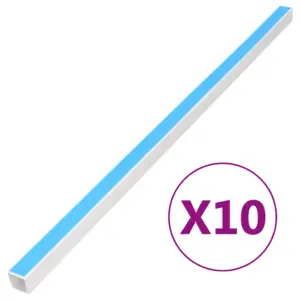 Iseliimuv kaablikanalite komplekt, valge PVC, 10 x 10 mm, 10 x 1 m