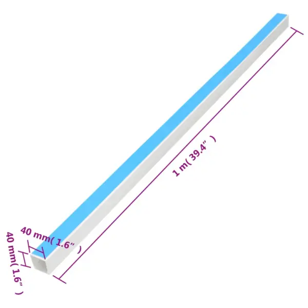 Iseliimuv kaablikanal 40 x 40 mm, PVC, valge, 30 x 1 m komplekt – 8