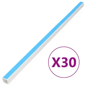 Iseliimuvad kaablikanalid kaablite peitmiseks, 30 tk, valge PVC, 20 x 10 mm, kogupikkus 30 m