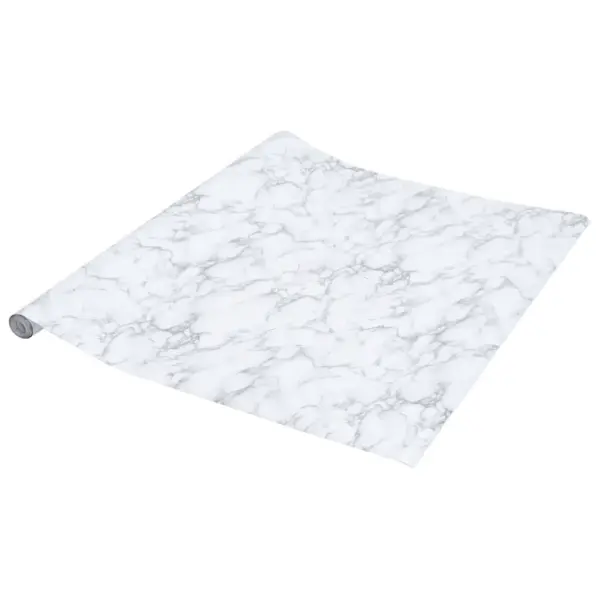 Iseliimuv mööblikile valge marmori mustriga, PVC, 90 x 500 cm – 4