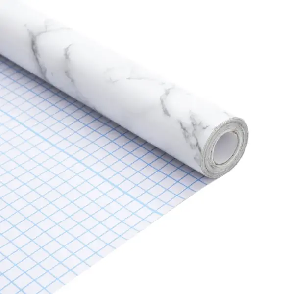 Iseliimuv mööblikile valge marmori mustriga, PVC, 90 x 500 cm – 7
