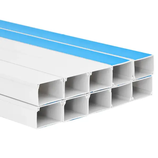 Iseliimuvad PVC kaablikanalid, valge, 100 x 60 mm, 10 x 1 m komplekt – 5