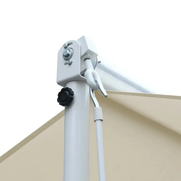 Iseseisev kahepoolne varikatus aeda ja terrassile, 3 x 3 m, kreemjasvalge - 5