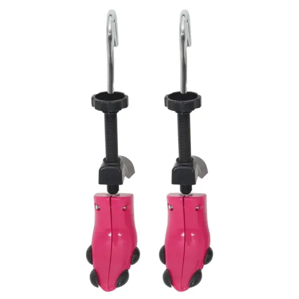 Jalanõude venitaja komplekt kingalusikaga, roosa-must, plast ja raud, EU 34-40, 36 x 10 x 6 cm – 4