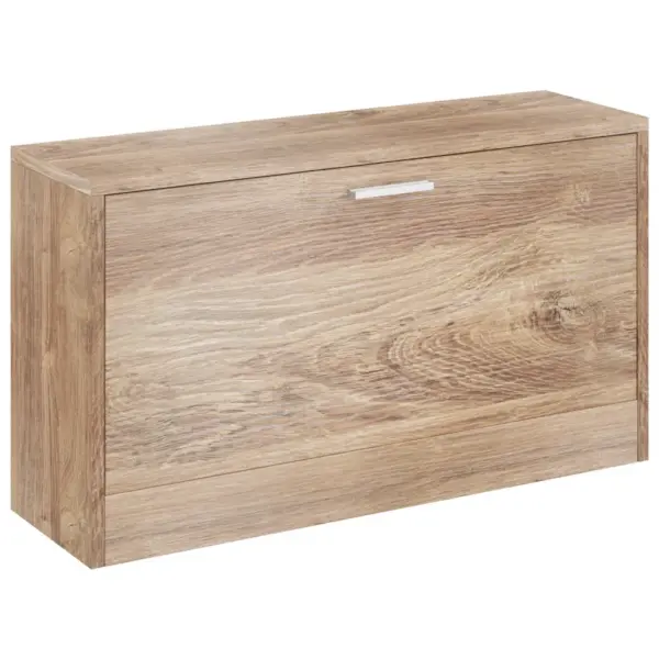 Tammetoonis jalatsipink istumisalusega, MDF ja tehispuit, 80 x 24 x 45 cm – 2