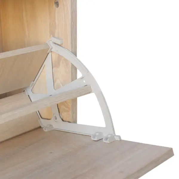 Tammetoonis jalatsipink istumisalusega, MDF ja tehispuit, 80 x 24 x 45 cm – 7