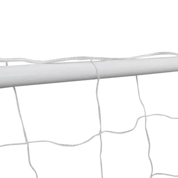 Jalgpalliväravad võrguga, 2 tk, valge teras, 182 x 61 x 122 cm - 4