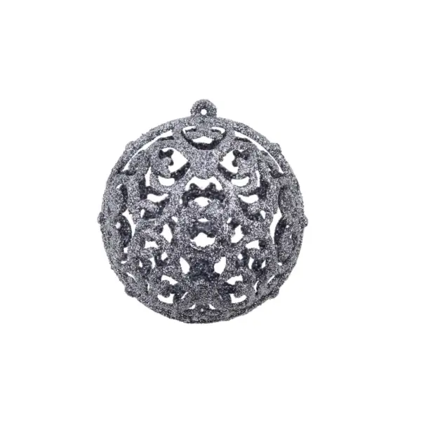 100-osaline plastist jõulukuulide komplekt, valge/hall, 3/4/6 cm – 3