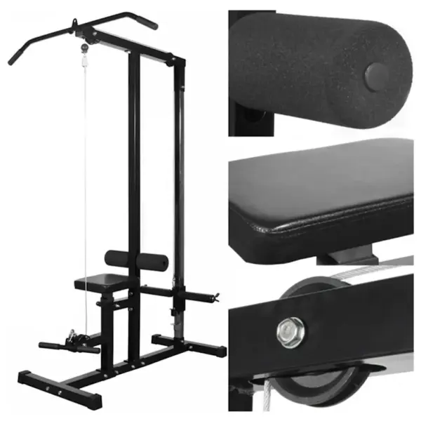 Jõusaaliseade kangi ja hantlite komplektiga, 30,5 kg, must, 110 x 121 x 190 cm – 2