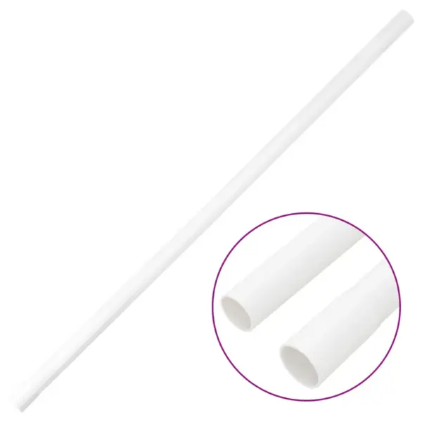 Valged PVC kaablikanalid klambritega, Ø20 mm, 30 m komplekt – 3