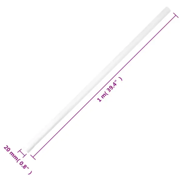Valged PVC kaablikanalid klambritega, Ø20 mm, 30 m komplekt – 8