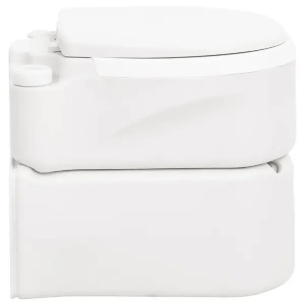 Kaasaskantav matkatualett kolbpumbaga, valge, 24+17 l, HDPE ja PP, 53,5 x 37 x 48 cm - 3