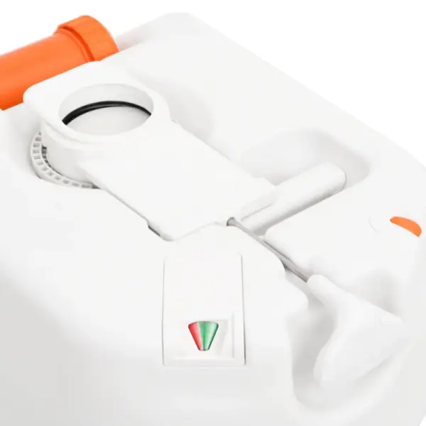 Kaasaskantav matkatualett kolbpumbaga, valge, 24 + 17 l, HDPE ja roostevaba teras - 11