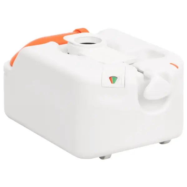 Kaasaskantav matkatualett kolbpumbaga, valge, 24 + 17 l, HDPE ja roostevaba teras - 6