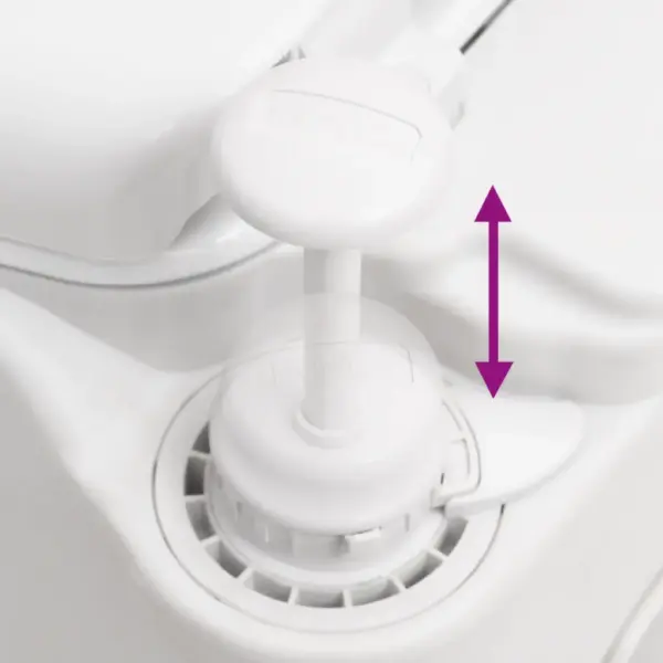 Kaasaskantav matkatualett kolbpumbaga, valge, 24 + 17 l, HDPE ja roostevaba teras - 8