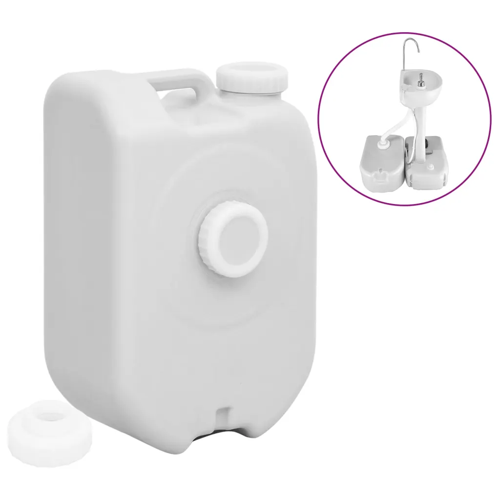 Kaasaskantav veepaak adapteriga, 24 l, hall HDPE