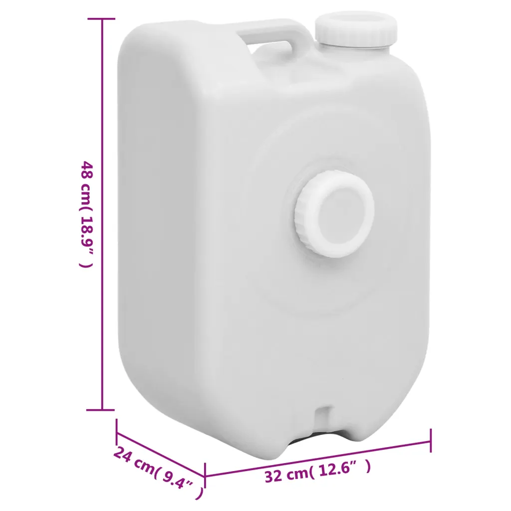 Kaasaskantav veepaak adapteriga, 24 l, hall HDPE