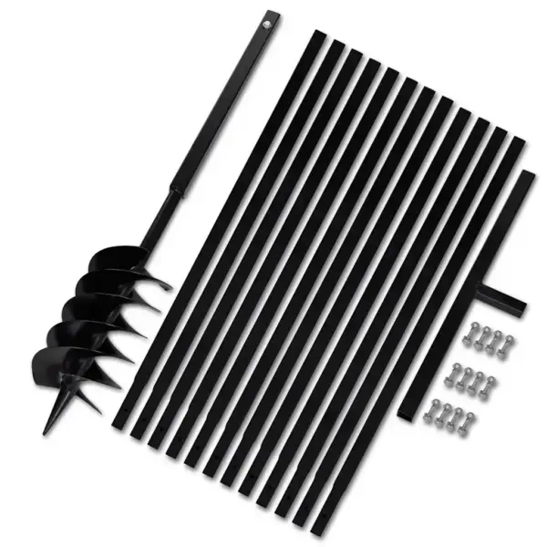 Käepidemega maapuur 150 mm spiraaliga, 12 pikendustoru, kuni 13 m, teras, must – 2