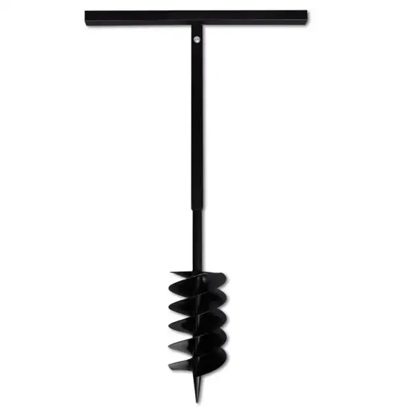 Käepidemega maapuur 150 mm spiraaliga, 12 pikendustoru, kuni 13 m, teras, must – 7