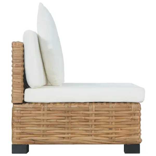Käetugedeta diivan patjadega, naturaalne rotang, pruun, 67 x 67 x 59 cm – 3