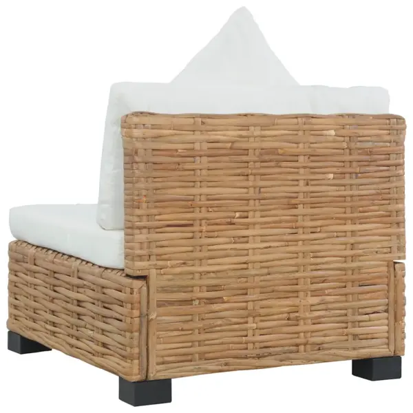 Käetugedeta diivan patjadega, naturaalne rotang, pruun, 67 x 67 x 59 cm – 4