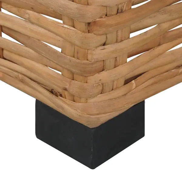 Käetugedeta diivan patjadega, naturaalne rotang, pruun, 67 x 67 x 59 cm – 7