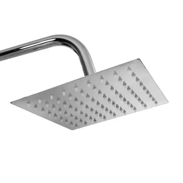 Kahe otsakuga vihma- ja käsidušiga dušikomplekt, roostevaba teras, hõbedane, kogukõrgus 95 cm – 8