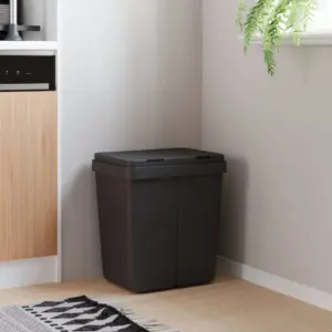 Kahekambriline prügikast jäätmete sorteerimiseks, antratsiithall, 2 x 25 l