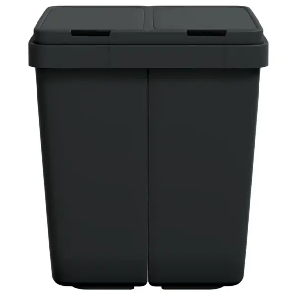 Kahekambriline prügikast jäätmete sorteerimiseks, antratsiithall, 2 x 25 l – 3