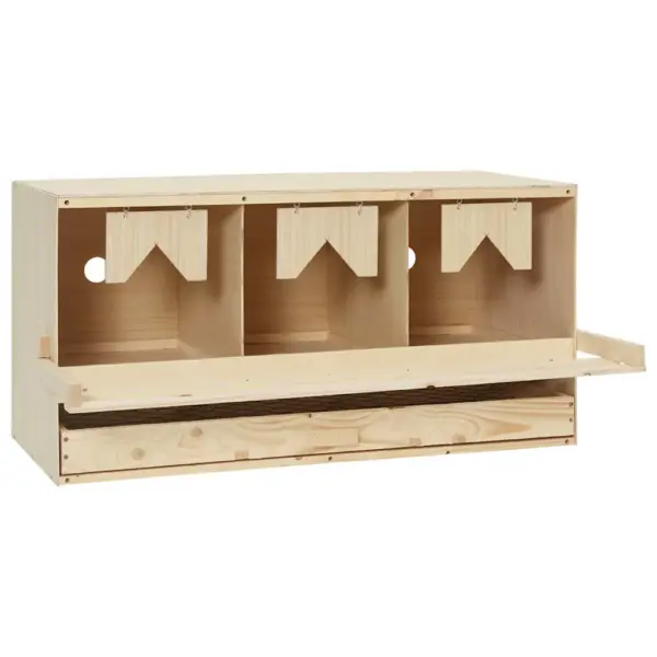 Kana pesakast suurtele kanadele, 3 sektsiooniga, männipuit, 72 x 33 x 38 cm – 2