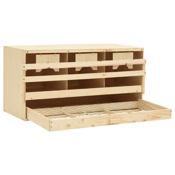 Kana pesakast suurtele kanadele, 3 sektsiooniga, männipuit, 72 x 33 x 38 cm – 4
