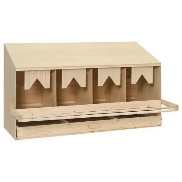 Kana pesakast 4 sektsiooniga keskmise suurusega kanadele, männipuit, 106 x 40 x 59 cm – 2