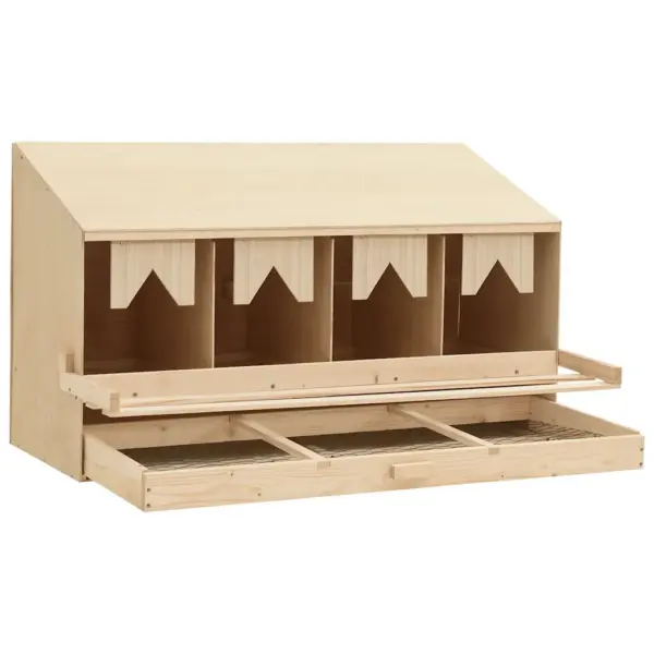 Kana pesakast 4 sektsiooniga keskmise suurusega kanadele, männipuit, 106 x 40 x 59 cm – 3