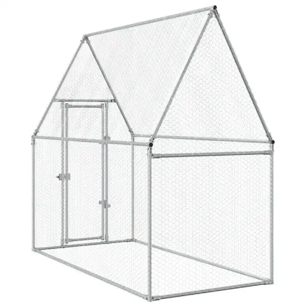 Väliaedik kanadele lukustatava uksega, hõbedane tsingitud teras, 200 x 100 x 190 cm – 8