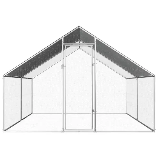 Avar kanapuur õuealale, tsingitud teras, 2,75 x 4 x 1,92 m, hall katus – 2