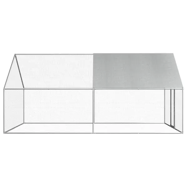 Avar kanapuur õuealale, tsingitud teras, 2,75 x 4 x 1,92 m, hall katus – 3