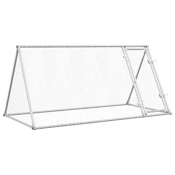 Kanapuur väliaedikuks, tsingitud teras, hõbedane, lukustatava uksega, 200 x 105 x 91 cm – 2