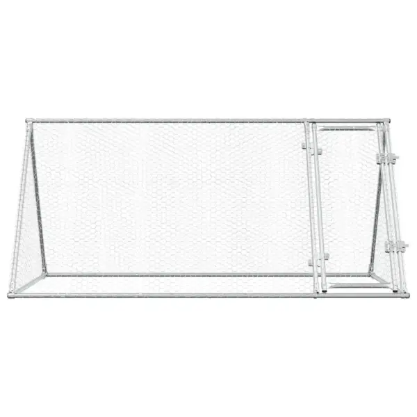 Kanapuur väliaedikuks, tsingitud teras, hõbedane, lukustatava uksega, 200 x 105 x 91 cm – 5