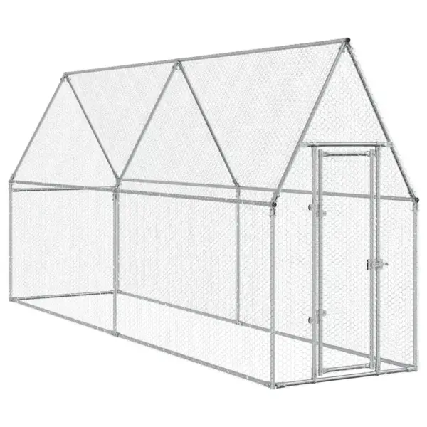 Kanapuur lukustatava uksega, hõbedane tsingitud teras, 400 x 100 x 190 cm – 2