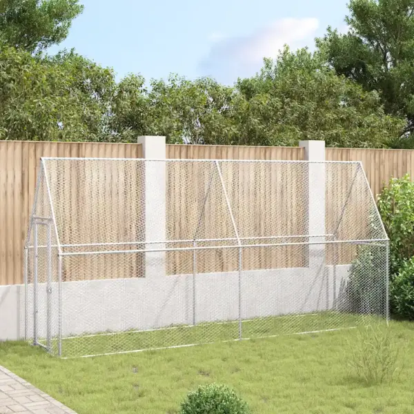 Kanapuur lukustatava uksega, hõbedane tsingitud teras, 400 x 100 x 190 cm – 3