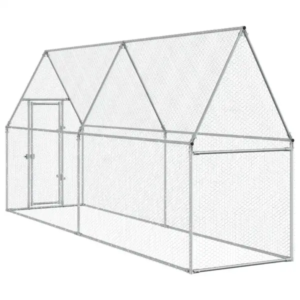 Kanapuur lukustatava uksega, hõbedane tsingitud teras, 400 x 100 x 190 cm – 8