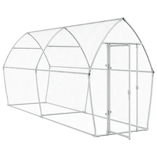 Avar tsingitud terasest kanapuur õue, hõbedane, 400 x 105 x 182 cm – 3
