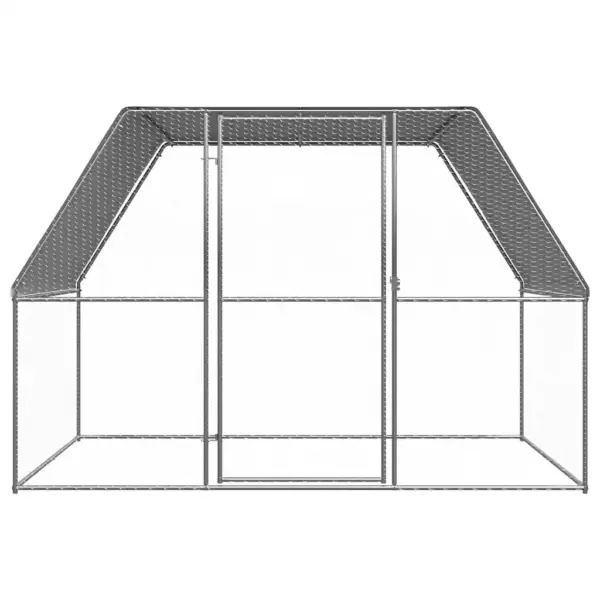 Kanapuur veekindla katuse ja lukuga uksega, hõbedane/hall, tsingitud teras, 3 x 2 x 2 m – 2