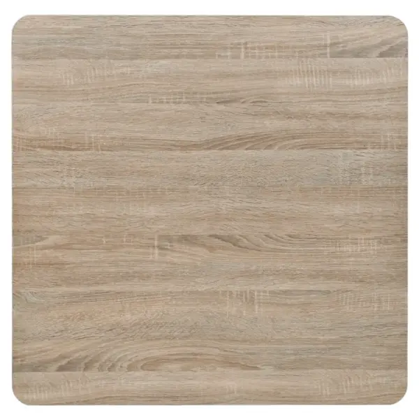 Kandiline bistroolaud tammevärvi MDF-plaadiga ja terasjalaga, 80 x 80 x 75 cm – 4