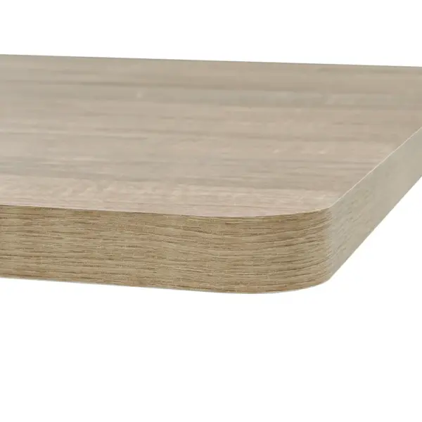 Kandiline bistroolaud tammevärvi MDF-plaadiga ja terasjalaga, 80 x 80 x 75 cm – 5