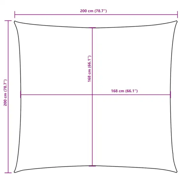 Veekindel kandiline päikesepuri, kollane oxford-kangas, 2 x 2 m – 10
