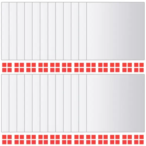 Kandilised raamita peegliplaadid, 24 tk, klaas, 15 x 15 cm – 2