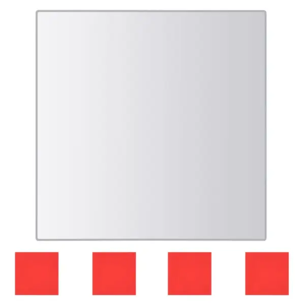 Kandilised raamita peegliplaadid, 24 tk, klaas, 15 x 15 cm – 5